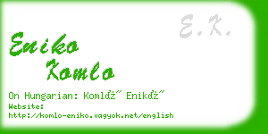 eniko komlo business card